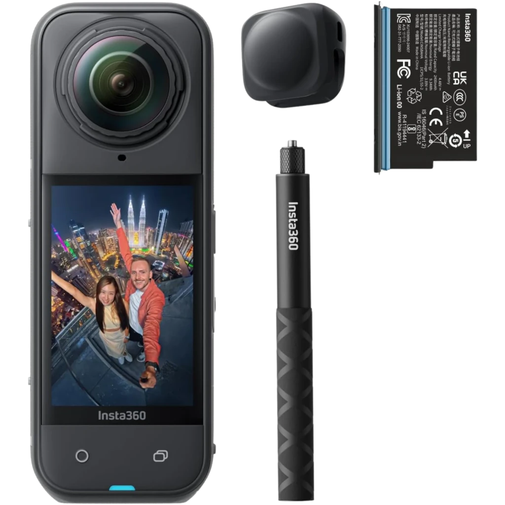 Insta360 X5 8K 360° Sumergible 15 m FlowState Negro Medianoche