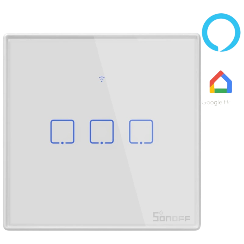 Interruptor Táctil Programable Sonoff T2 3C WiFi