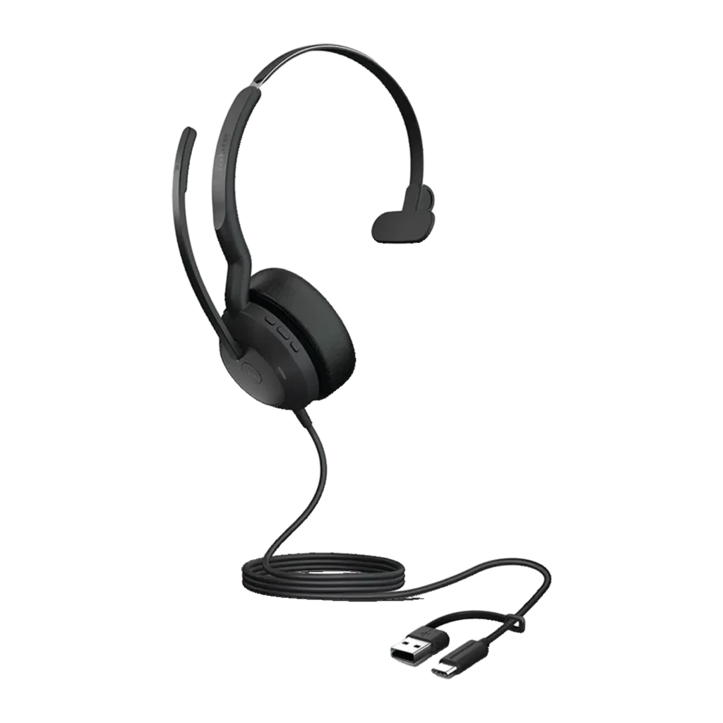Auriculares Jabra Evolve2 50 USB-C/A Mono Cancelación de Ruido Diadema
