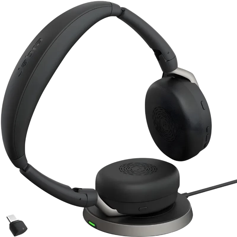 Jabra Evolve2 65 Flex MS Stereo USB-C Auriculares inalámbricos de Diadema con Base de Carga