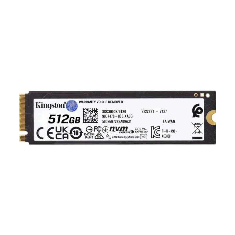 Kingston Technology KC3000 M.2 2280 512 GB PCIe 4.0 NVMe TLC SSD