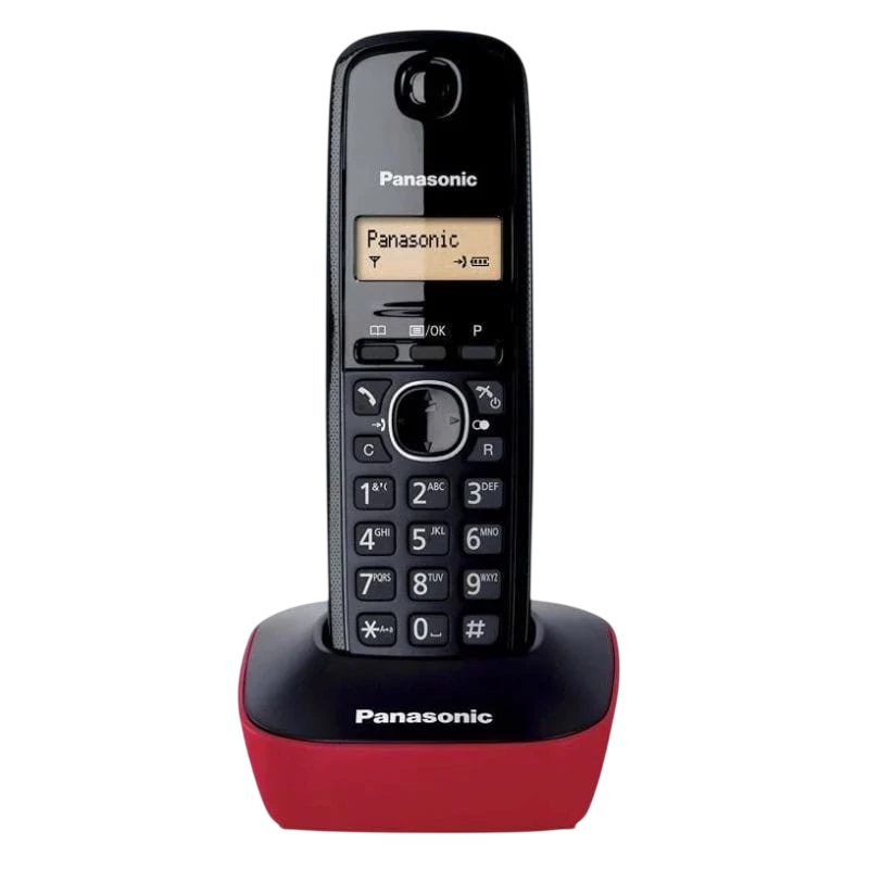Panasonic KX-TG1611 Negro Rojo Teléfono inalámbrico DECT