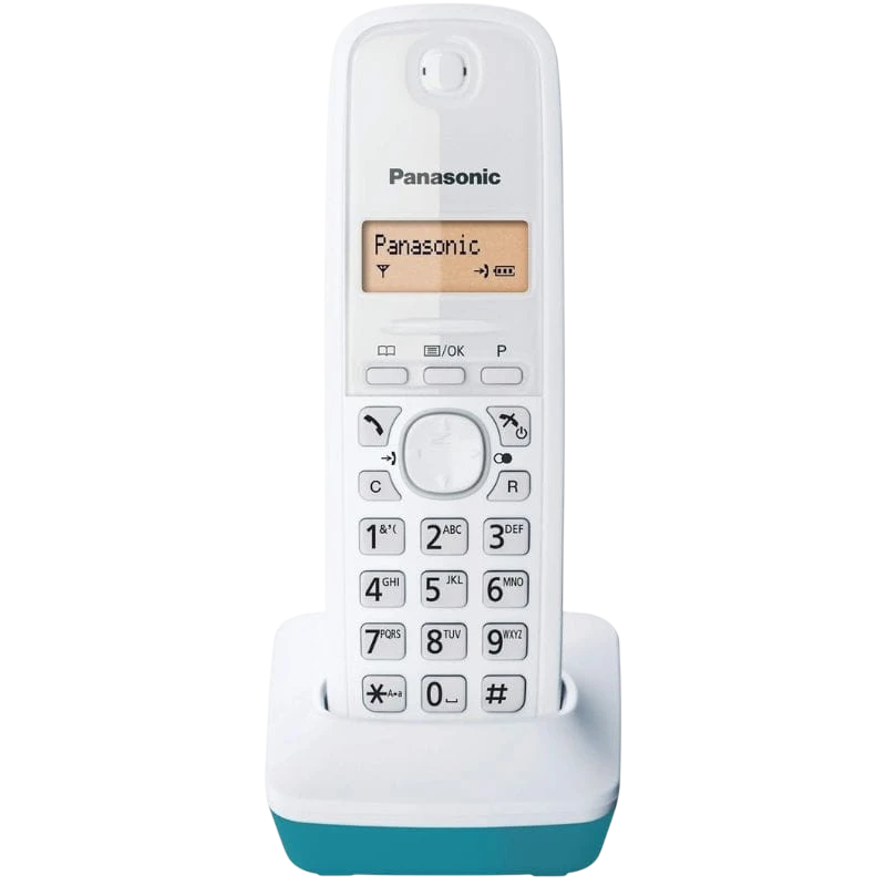Panasonic KX-TG1611 Turquesa Blanco Teléfono inálambrico DECT