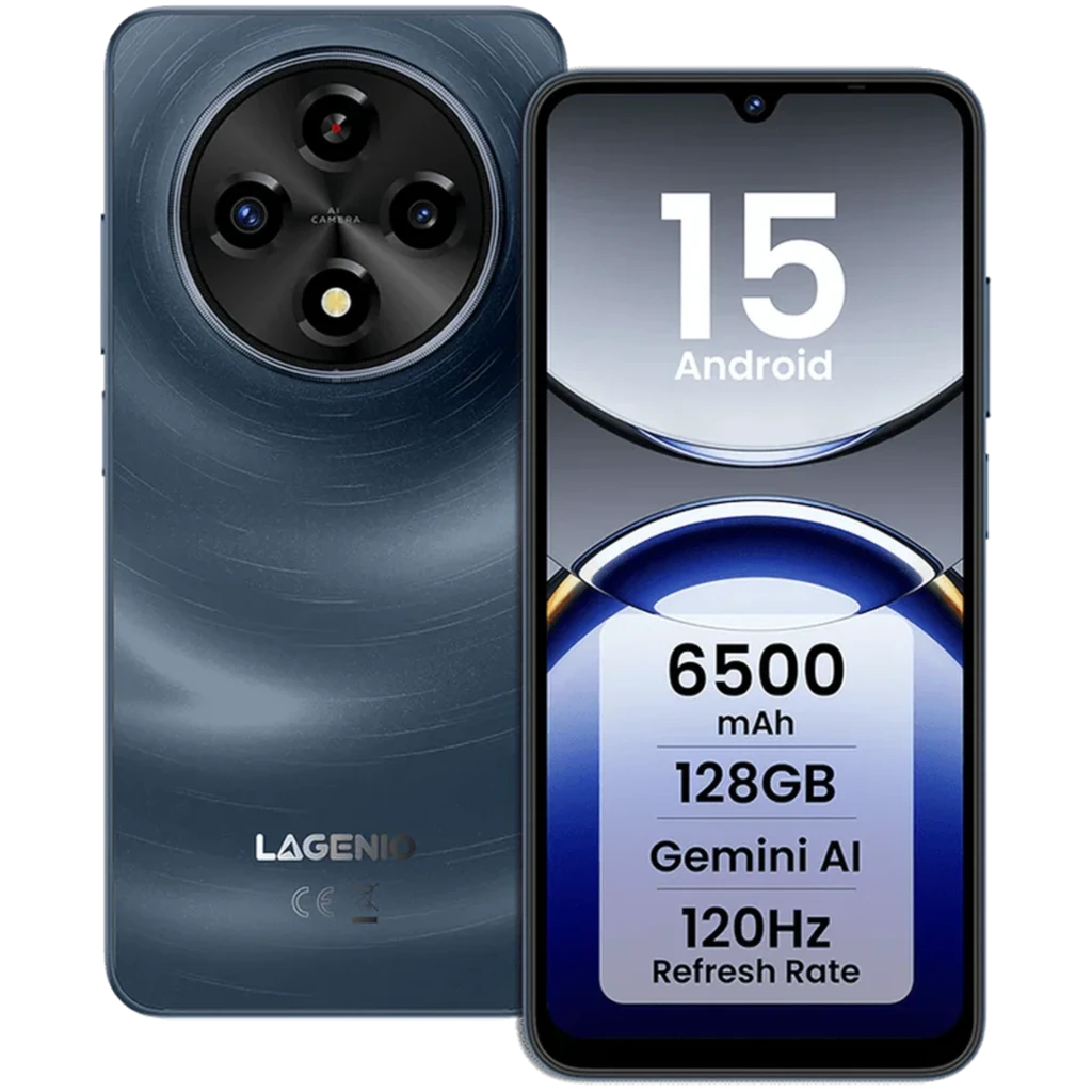 Lagenio A12 128GB Navy Widevine L1 4GB de RAM Cámara trasera de 13 MPx