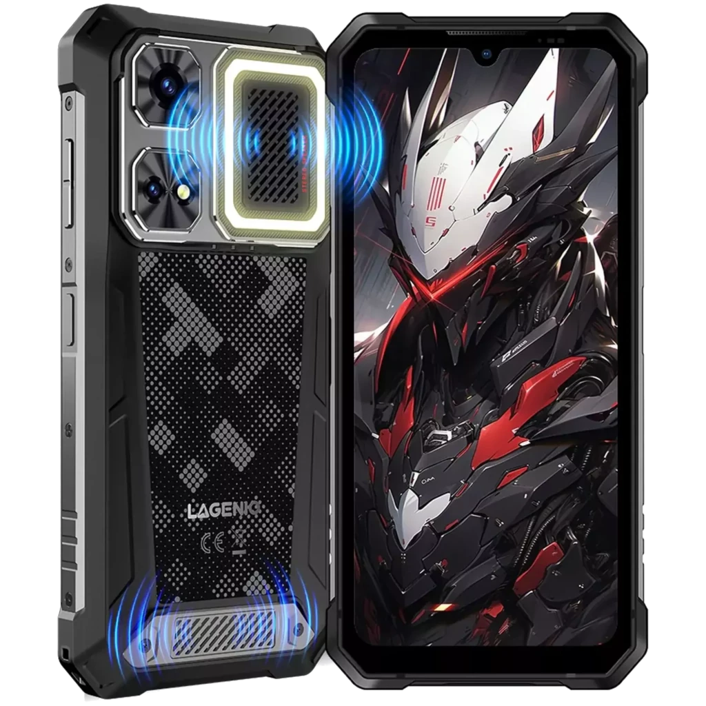 Lagenio Rhino 1 Pro 256GB Negro Altavoces duales 8GB de RAM Luz de camping
