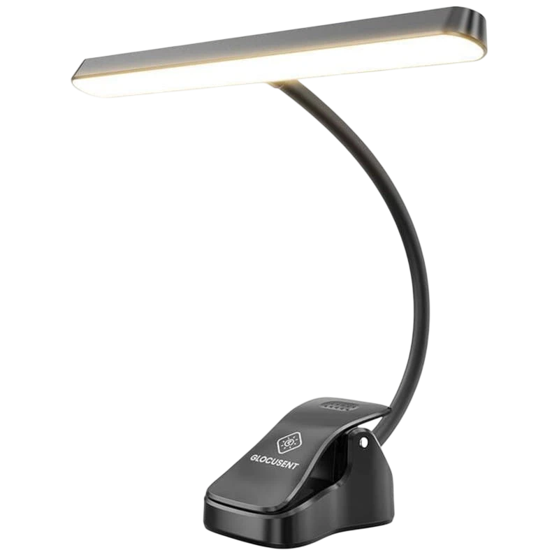 Lámpara Inalámbrica Glocusent GLCSNTA1601 Clip para Atril USB Tipo C 4000 mAh Negro