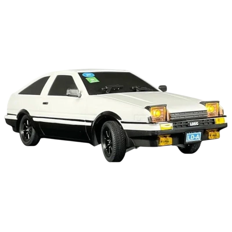 LD1801 AE86 1/18 2.4G (Gyro Version) Drift Blanco Coche RC