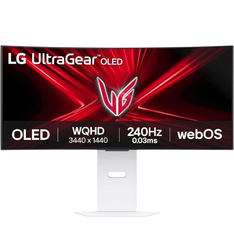 LG 34GX90SA-W 34' Wide Quad HD OLED Blanco Monitor Curvo