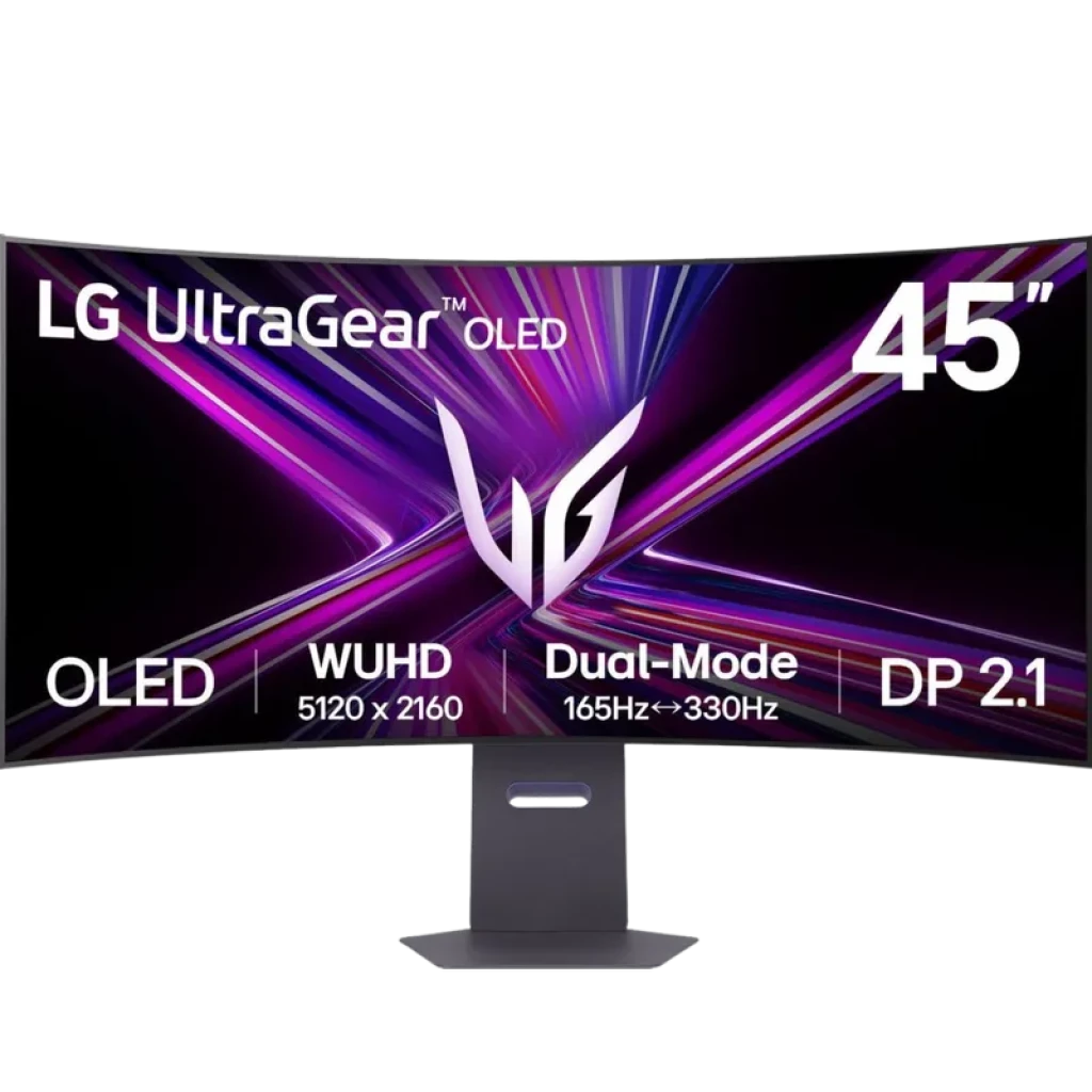 LG UltraGear 45GX950A-B 44.5' OLED UltraWide Dual UltraHD 5K2K 165Hz 0.03ms FreeSync Premium Pro Curva Monitor PC