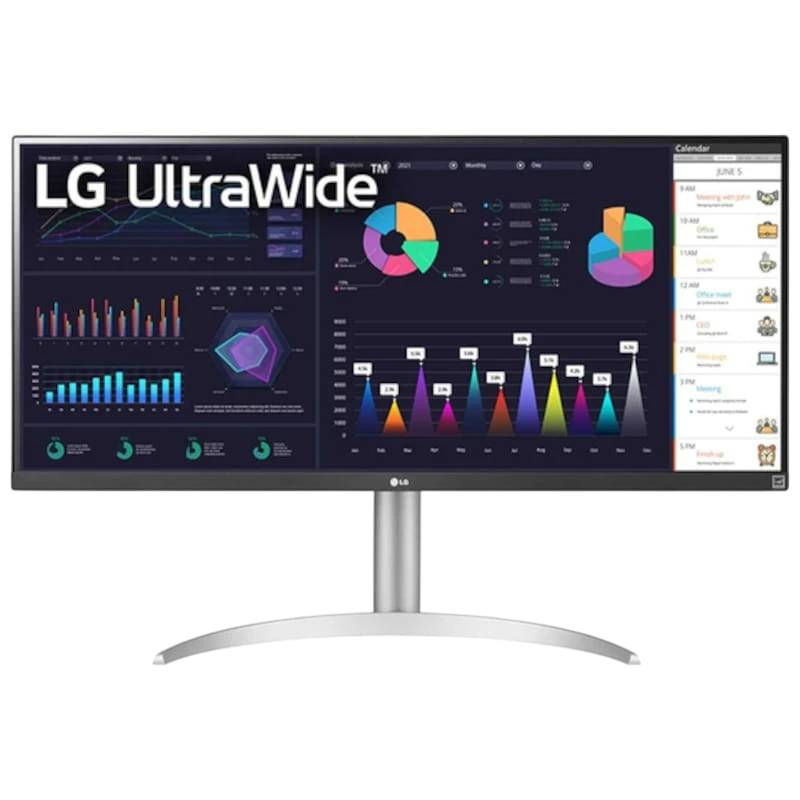 LG 34WQ650-W 34' FullHD IPS UltraWide 100Hz FreeSync Plata