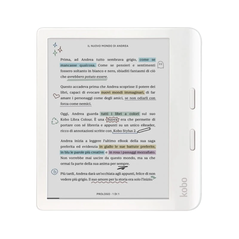 Rakuten Kobo Libra Colour 32 GB Wifi Blanco Lector de libros electrónicos