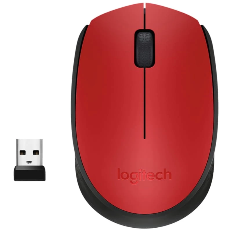 Logitech M171 Red-K USB 1000 DPI Rojo