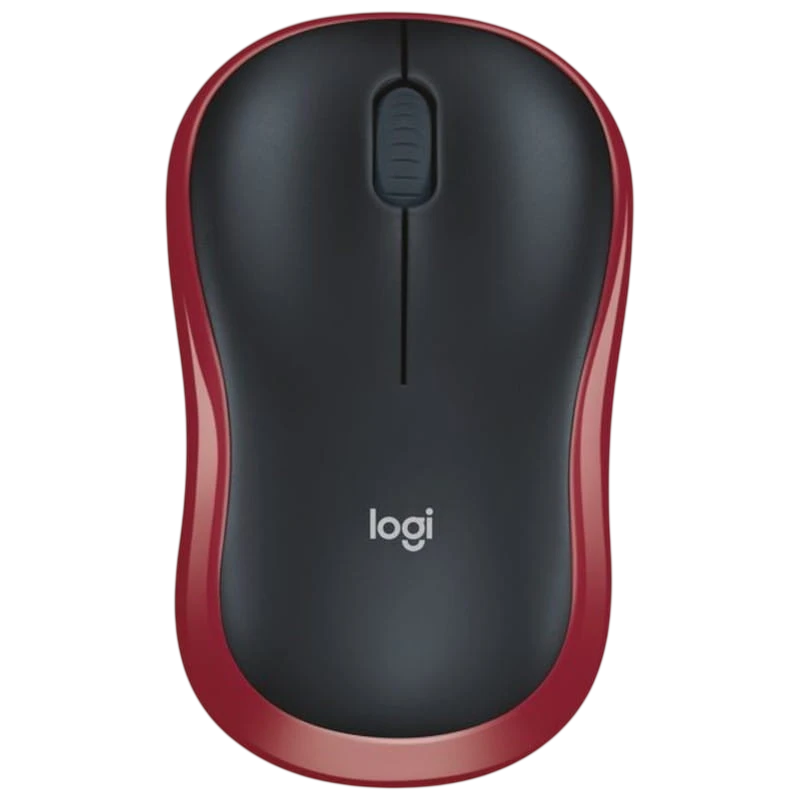 Logitech M185 Rojo/Negro 1000 DPI