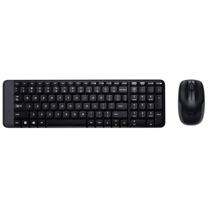 Kit Teclado + Ratón Logitech Wireless Combo MK220 USB Portugués Negro