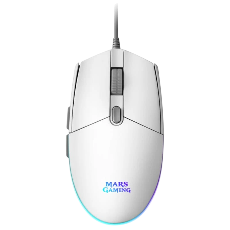 Mars Gaming MMG USB RGB 3200 DPI Blanco Ratón Gaming