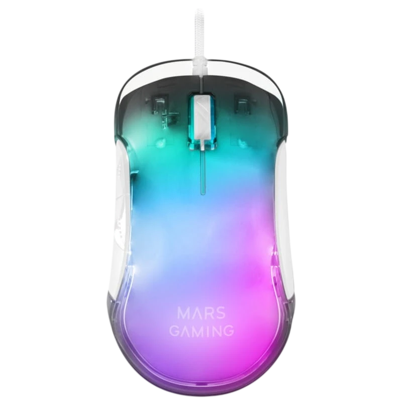 Mars Gaming MMGLOWW USB RGB 12800 DPI Blanco