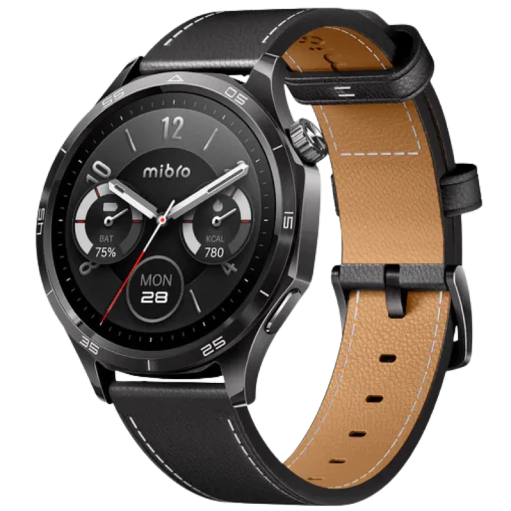 Mibro watch GT Leather Black AMOLED 1,43” 60 Hz brillo 600 nits Reloj inteligente