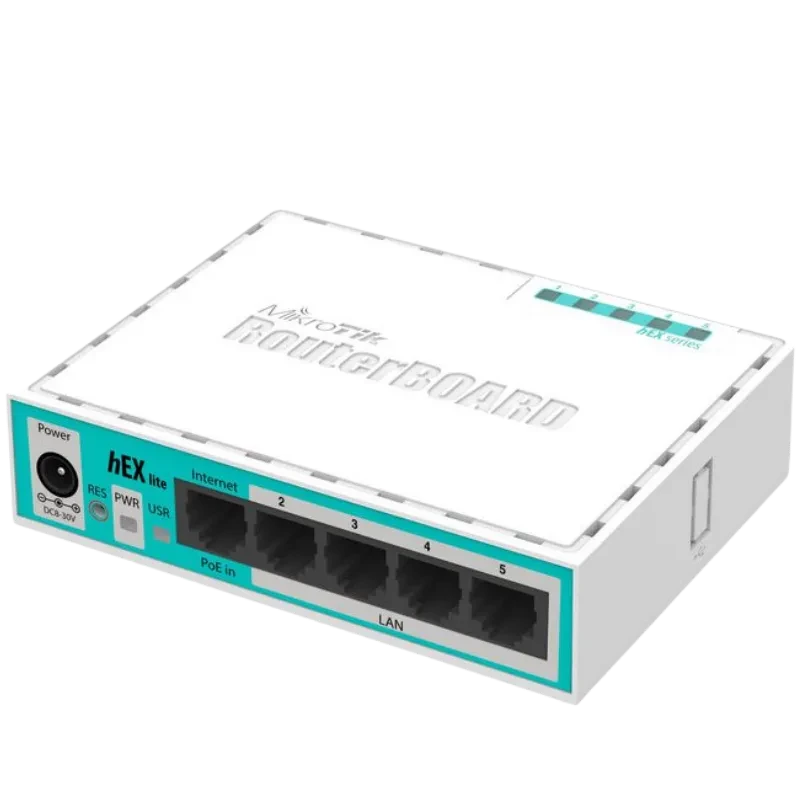 MikroTik 5 x Fast Ethernet 6 30 V 64 MB de RAM CPU de 850 MHz 2 W máx. PoE in Router