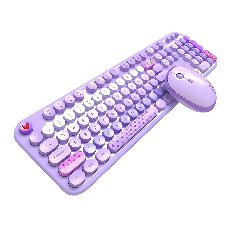 MOFII Lovely Púrpura Kit teclado y ratón