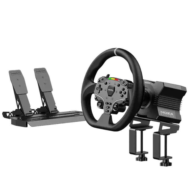 Moza R5 Racing Bundle PC Volante de Simulación con base directa de 5nm + Pedales