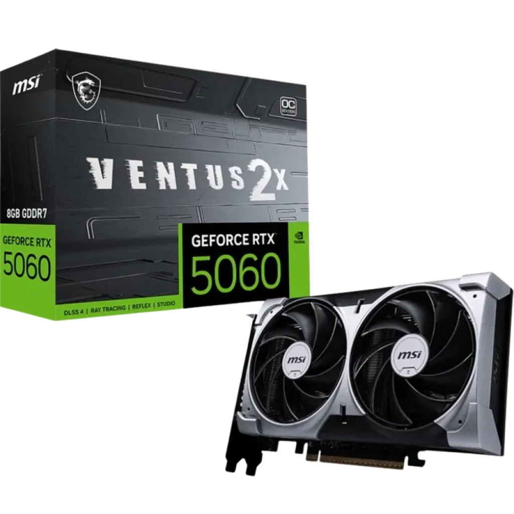 MSI GeForce RTX 5060 8G VENTUS 2X OC NVIDIA 8 GB GDDR7 Tarjeta Gráfica