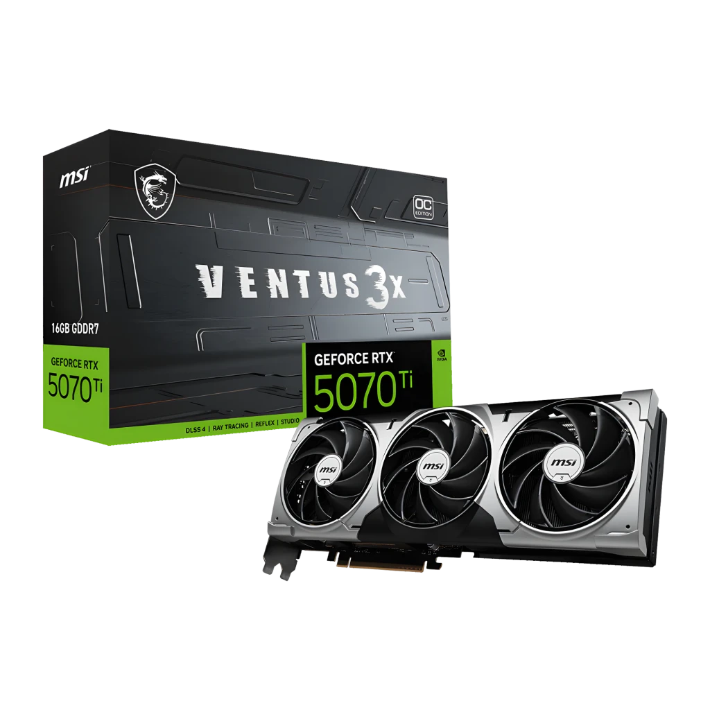 Tarjeta gráfica MSI GeForce RTX 5070 Ti Ventus 3X OC 16GB GDDR7