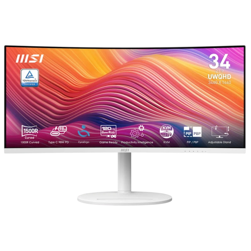 MSI Modern MD342CQPW 34' 2K QHD VA Curvo UltraWide 120 Hz Freesync Premium