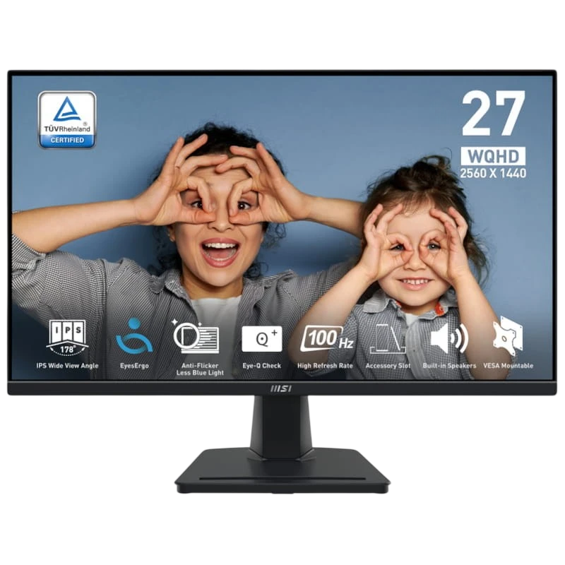MSI Pro MP275Q 27' 2K QHD IPS 100 Hz Negro