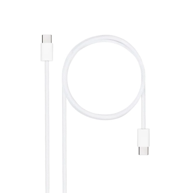 Nanocable Cable USB-C 2.0 60W 3A USB-C/M-USB-C/M Blanco