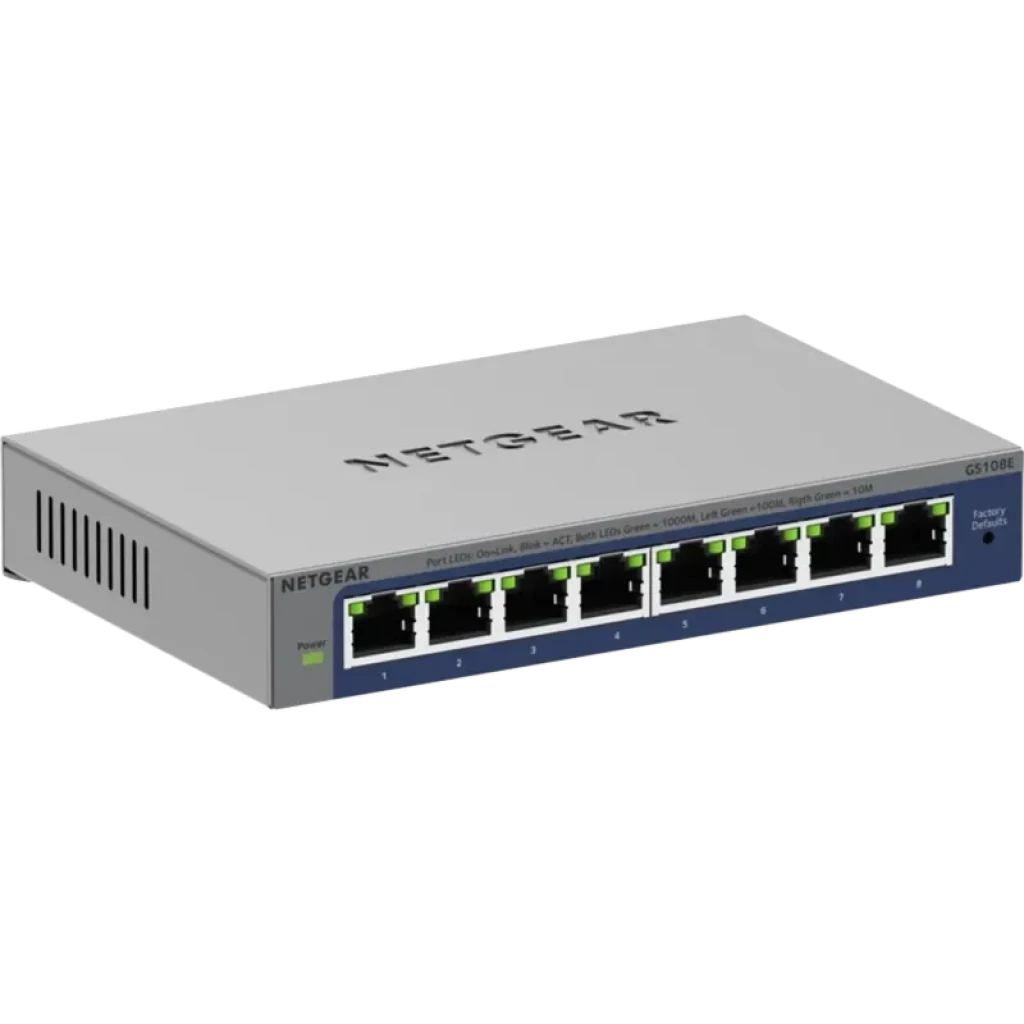 NETGEAR GS108Ev4 Switch No administrado L2/L3 8 puertos Gigabit Ethernet 