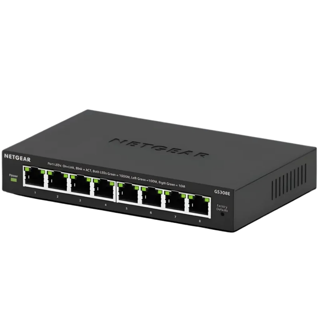 NETGEAR GS308E- Switch Gestionado Gigabit Ethernet 8 puertos