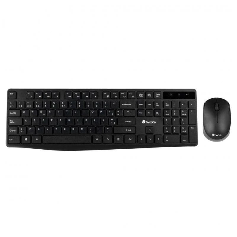NGS Allure Kit Teclado + Ratón Inalámbrico Negro