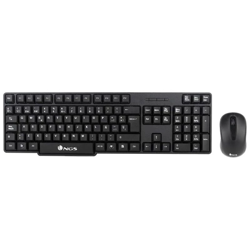 NGS Euphoria Kit Teclado + Ratón inalámbrico Inglés Negro