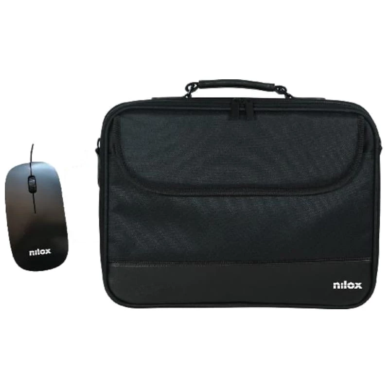 Nilox NXMOS5156BK + Ratón USB Negro Maletín para portatil 15.6'