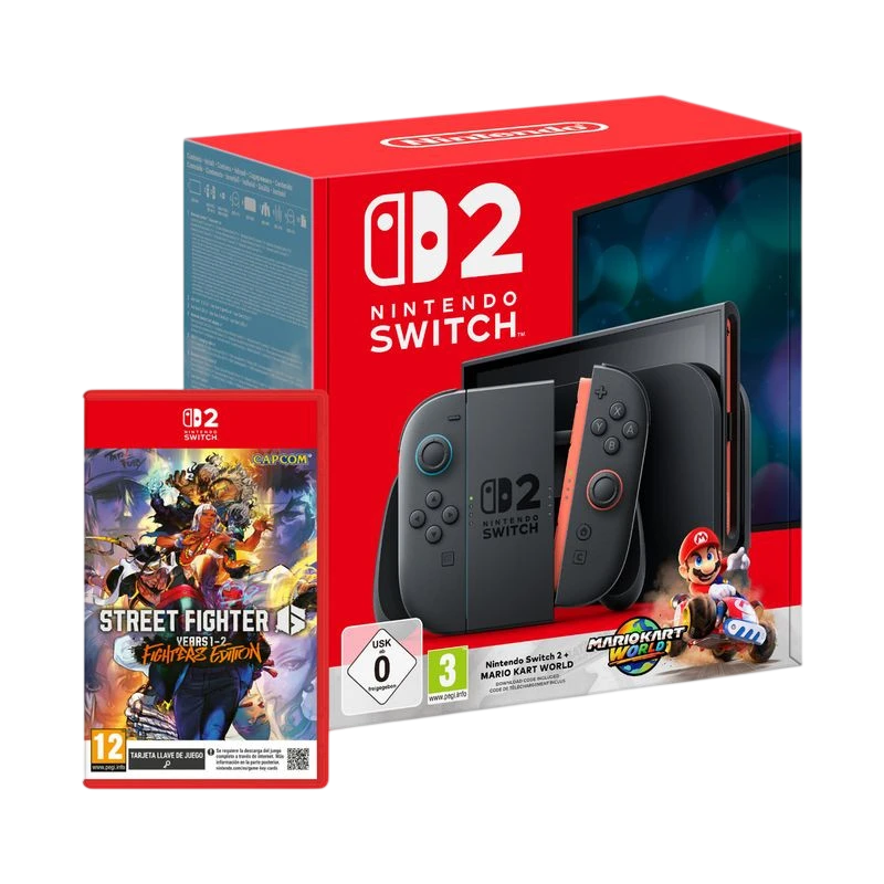 Nintendo Switch 2 + Mario Kart World + Street Fighter 6 Years 1-2 Fighters Edition