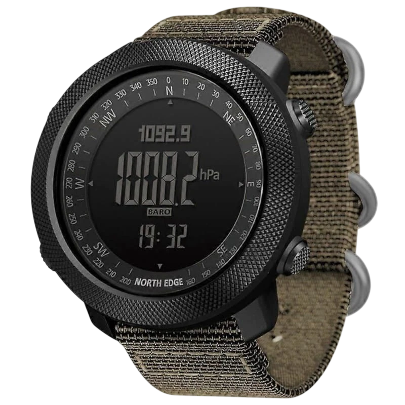 North Edge Apache con Correa de Nailon Caqui Reloj Digital