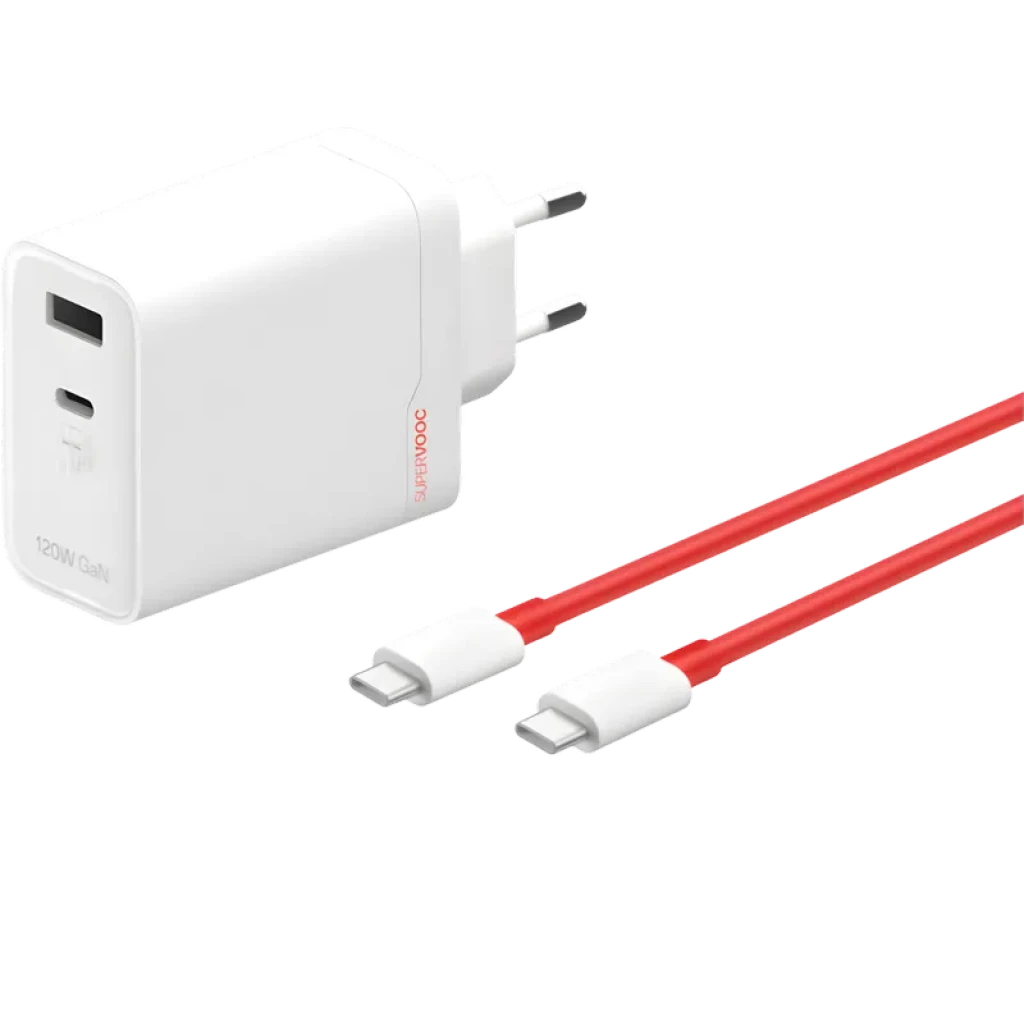 Cargador ONEPLUS SUPERVOOC Cargador Dual Ports GaN 120W con cable USB-C