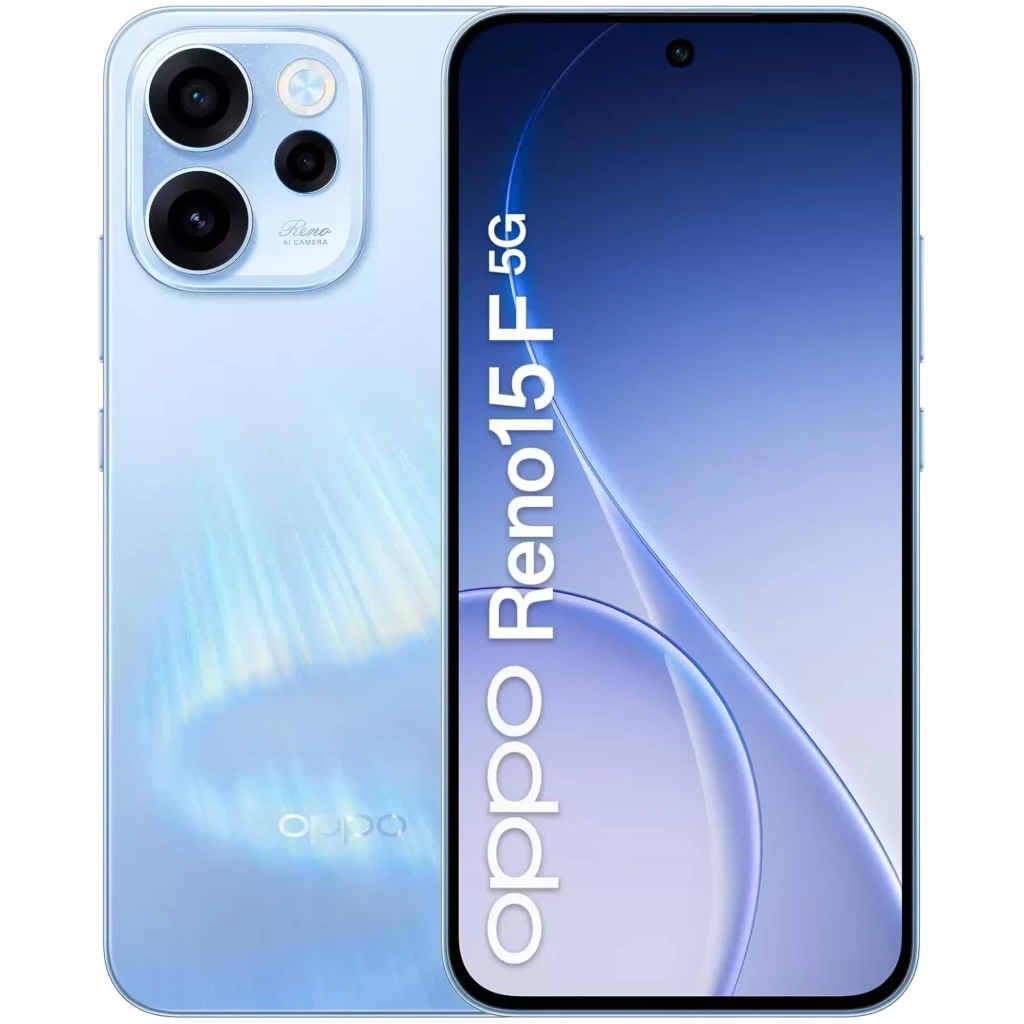 Oppo Reno15 F 5G 512GB Aurora Azul ColorOS 16 12 GB de RAM Resolución FullHD+