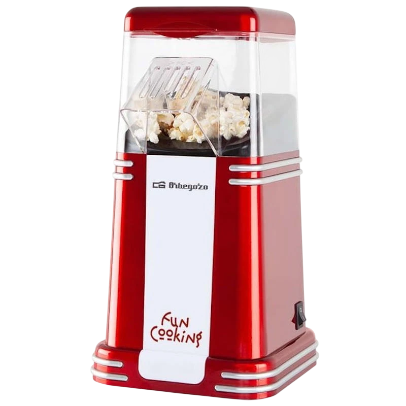 Orbegozo PA 4350 Palomitera Vintage Rojo/Blanco