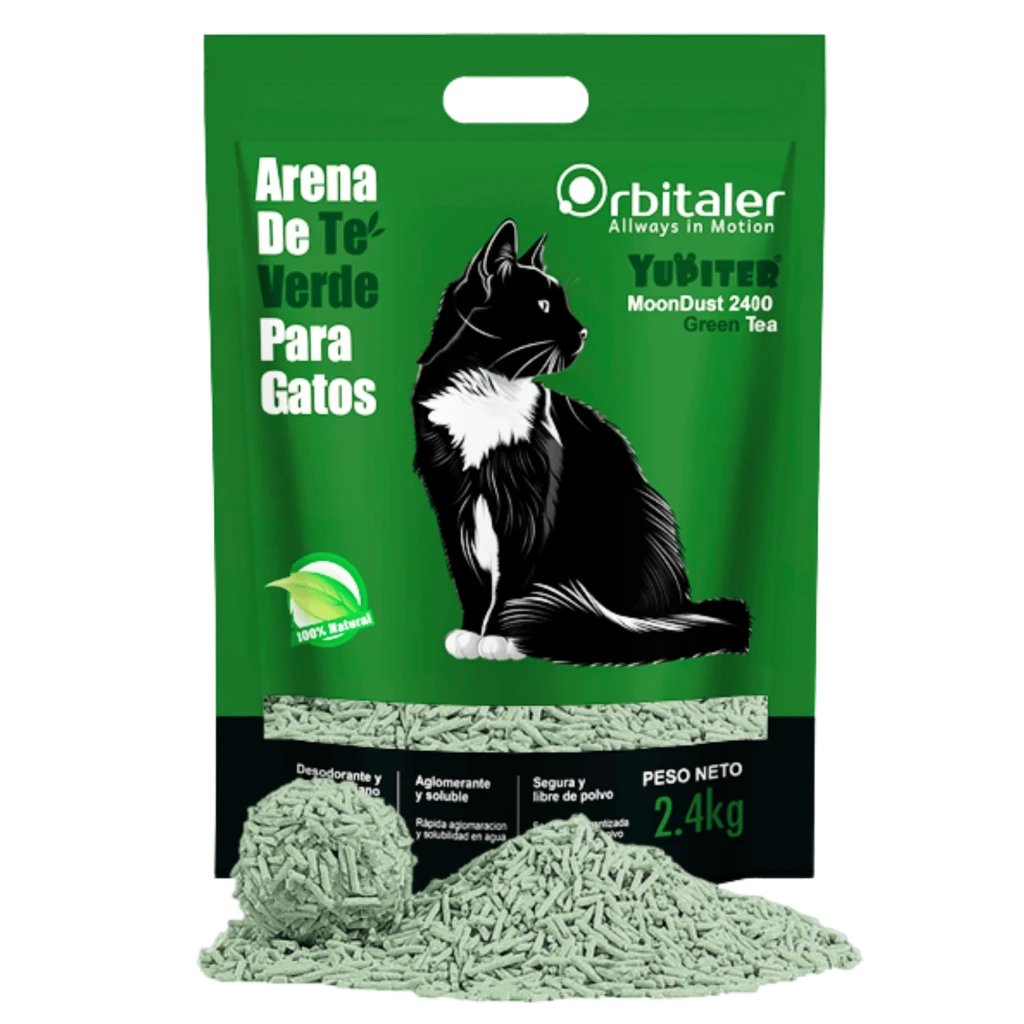 Arena para gatos Orbitaler Yupiter MoonDust 2700 Fantastic Green Tea 