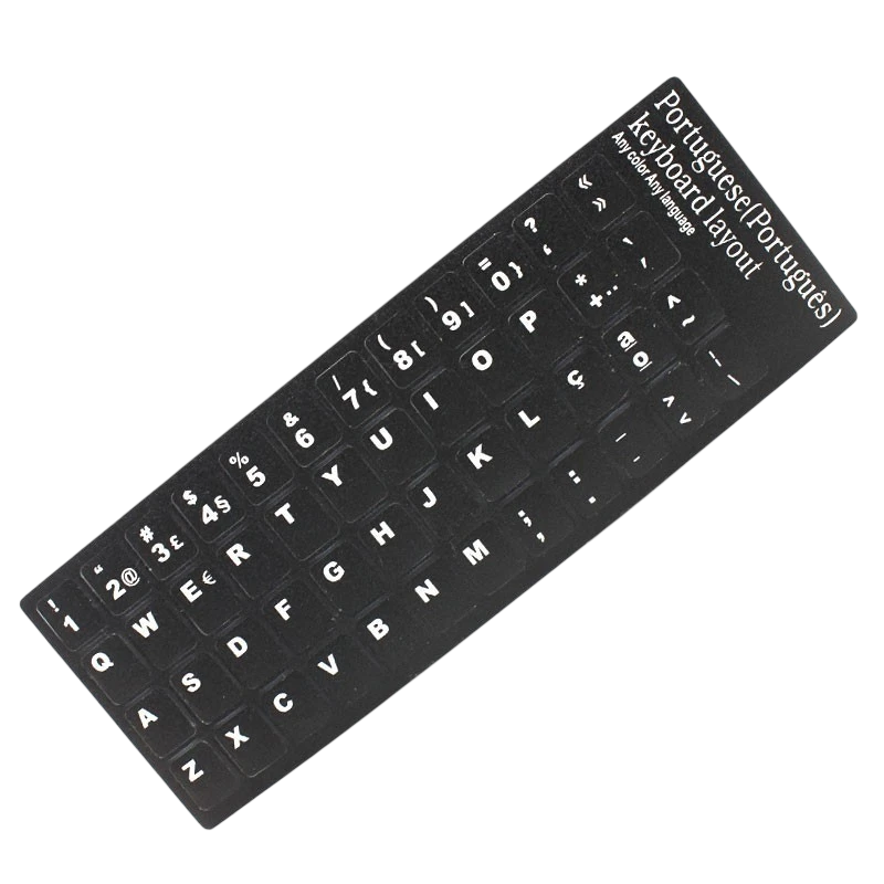 Pegatinas Teclado Portugués Negro