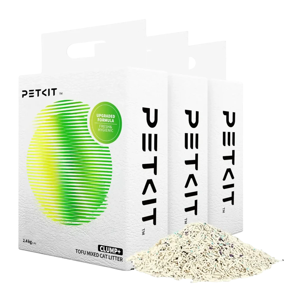 Arena para gatos PETKIT Clump+ Tofu 3 bolsas Compatible areneros PETKIT