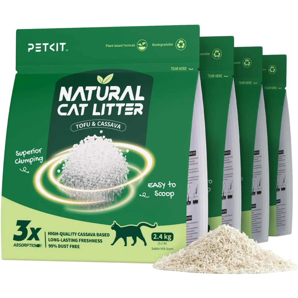 PETKIT Arena de Tofu para Gatos 100% Natural (Pack x4)