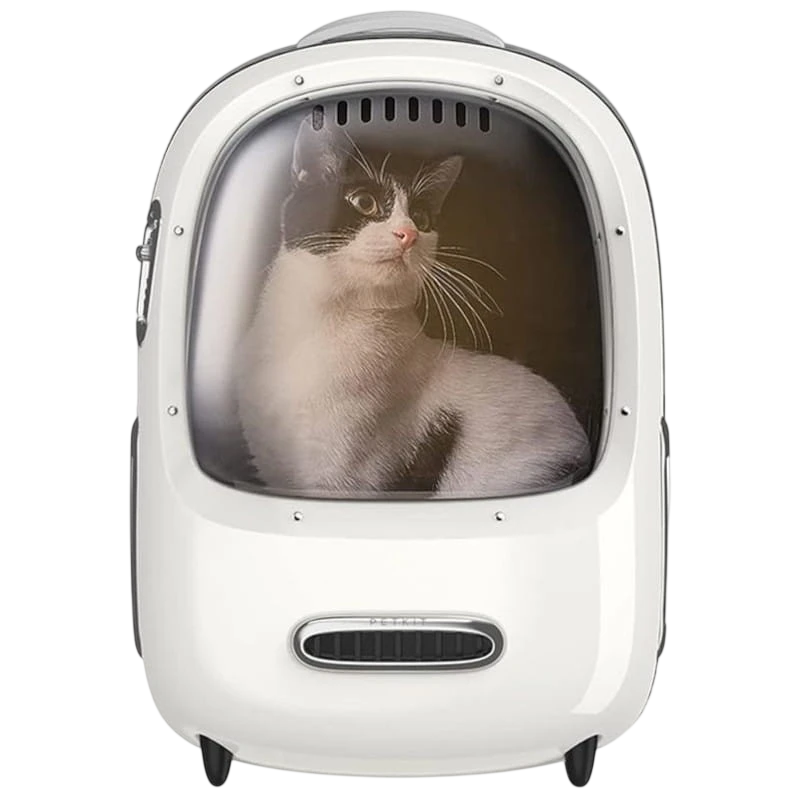 PETKIT Breezy Dome 2 Mochila de Viaje para Perros y Gatos Blanco