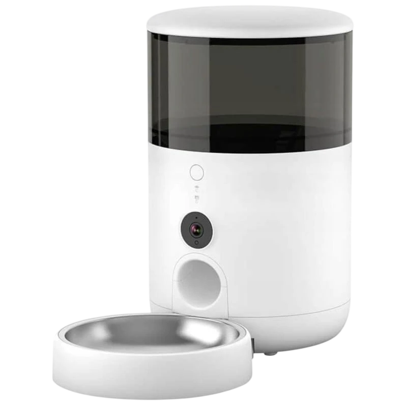 Petoneer NutriVue Feeder Blanco Comedero Inteligente Para Mascotas Con Cámara y Micrófono Audio Bidireccional Programable con APP Acero Inoxidable Ideal para Perros y Gatos