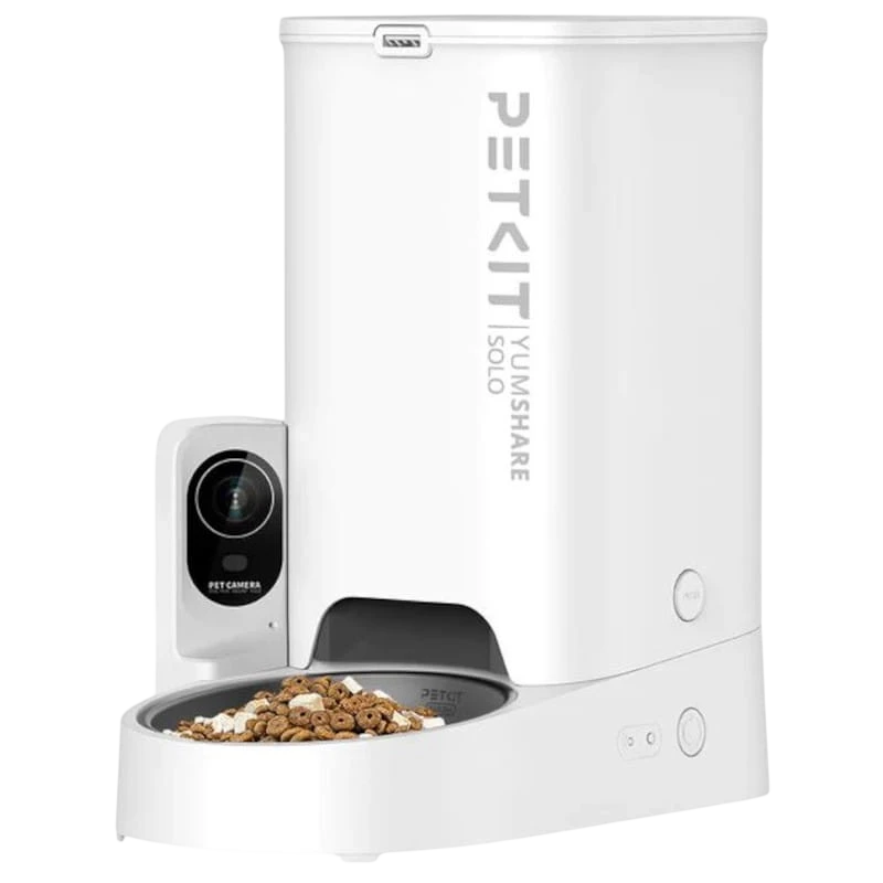 Petkit Yumshare Solo Con Cámara Blanco Comedero Automático