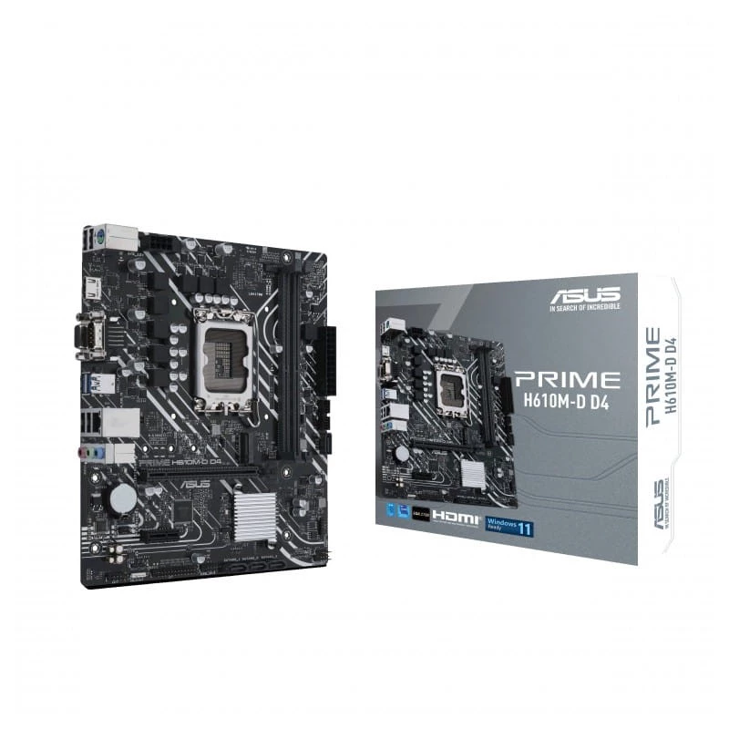 ASUS PRIME H610M-D D4 LGA 1700 micro ATX USB HDMI VGA y Ethernet Gigabit