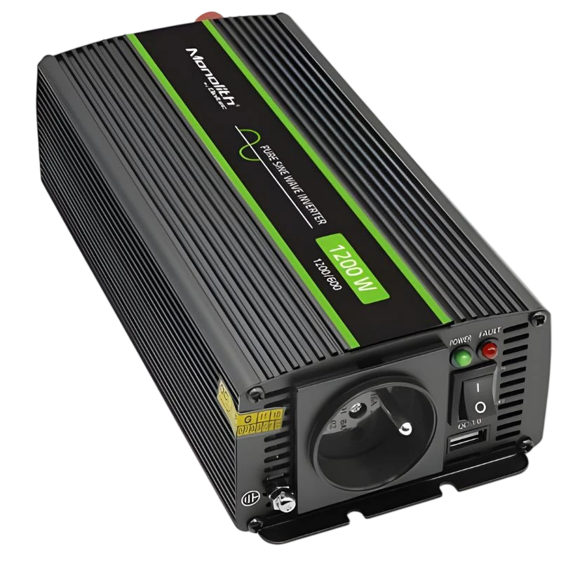 Qoltec Monolith Auto 1200 W Negro Adaptador e Inversor de corriente