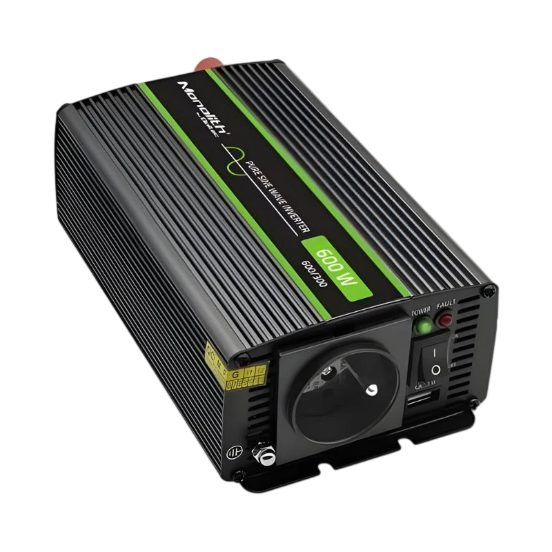 Qoltec Monolith Auto 600 W Adaptador e Inversor de corriente