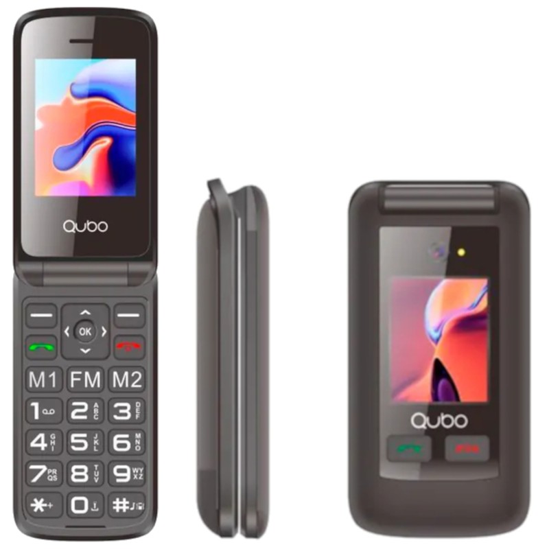 Qubo X-247BL Negro Teléfono Móvil para Personas Mayores